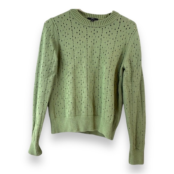 J. Crew Sweaters - J. Crew Point Sur Pointelle Crewneck Sweater 
size Medium